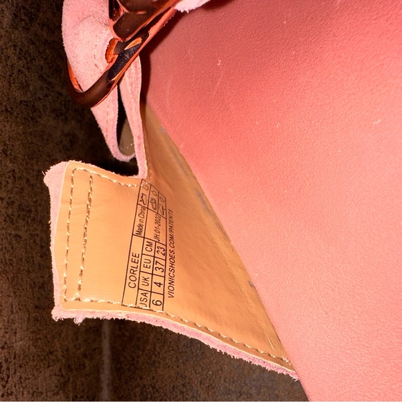 Vionic Women’s Corlee Pink Suede Slide Sandals 6 - Picture 4 of 5